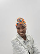 Orange and Pineapple head wrap