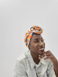 Orange and Pineapple head wrap